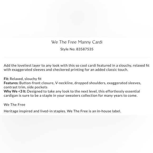 NWOT Free People We the Free M The Manny Cardigan in Dahlia Combo New $248 - Picture 6 of 8